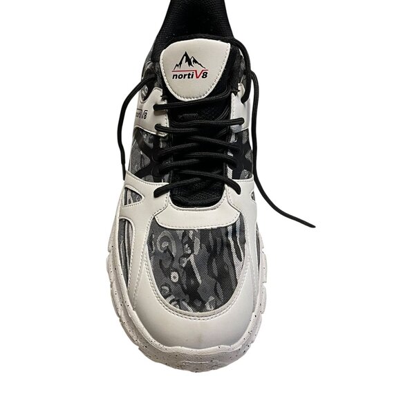 NortiV 8 Mens Sneakers Size 12 EU 46 White & Black Athletic Shoes - Picture 7 of 10